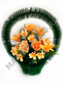 Корзина с розами и лилиями выс.55/60см ш.50см