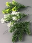 Ветка елки пушистой 19/33см (зел бел-зел зел с салат)
