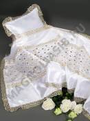 Комплект со вставкой из атласа с накатом и кружевом (2 предмета) 90 см*220 см