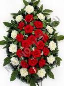 Венок овальный с розами выс.110/140см ш.75см