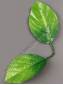 Лист яблони двойной шелк 18см