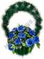 Корзина "Розы под инеем" выс. 65/75см. шир. 55см.
