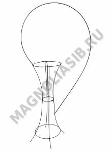 Каркас мет. Корзина с ручкой (пров.3мм и 3,5мм) выс.110/120см ш.55см