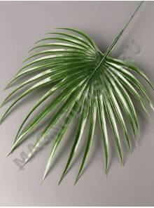 Лист пальмы пластм круглый 20/40см (т-зелен )