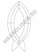 Каркас мет. Лодка-3D (пров.3,5мм) выс.100/130см ш.60см