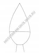 Каркас мет. Капля с гориз. перемыч. (пров.3,5мм) выс.105/120см ш.55см