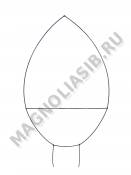Каркас мет. Овал с гориз.перемыч. (пров.3мм) выс.85/100см ш.50см