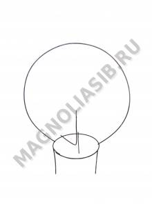 Каркас мет. Корзина Подставка с мал. дужкой (пров.2,5мм) выс.30/40см ш.35см