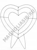 Каркас мет. Сердце объемное выс.77/97см шир.80см