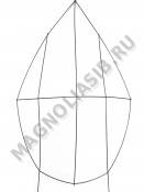 Каркас мет. Капля с 4-мя перемыч. (пров.2,5мм) выс.70/80см ш.50см