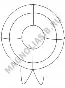 Каркас мет. Кекс объемный (пров.3,5мм) выс.80/110см ш.87см