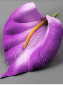 Калла с пестиком флок 1сл 10см (бел крас син лайм оран мал фиол)