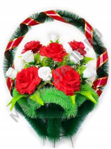 ***Корзина с бутонами и розами выс.75/85см ш.65см