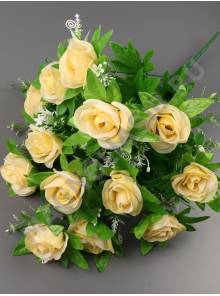 Букет бутонов роз 14гр 52см (бел св-жёл оран мал крас фиол)