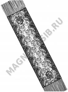 Шарф кружевной с бахрамой 40*200 см