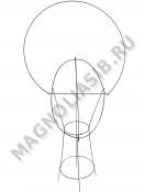 Каркас мет. Корзина (пров.3,5мм-3мм) выс.100/110см ш.65см