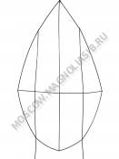 Каркас мет. Капля с 4-мя перемыч. (пров.3мм) выс.90/100см ш.60см