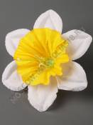 ***Нарцисс шелк 2сл 15 см с тычинкой (бел крас син бел-желт сир)