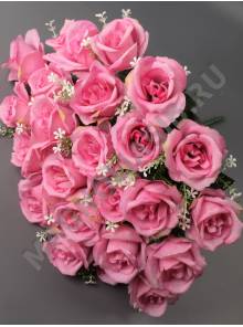 Москва. Букет полубутонов роз 24гр 45см (бел крас борд роз оран)