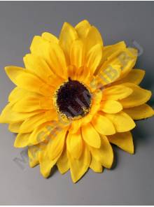 Подсолнух  хлопок 5сл 17см (жел оранж)
