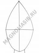 Каркас мет. Овал с двумя перемычками (пров 3-3,5 мм) выс. 85/100 см ш.50 см